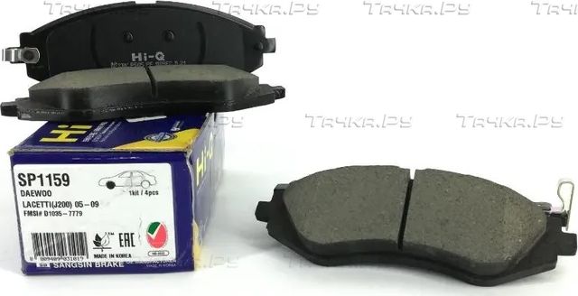 Тормозные колодки Sangsin Hi-Q передние для Daewoo Lanos 1997-2008. Артикул SP1159