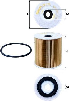 Масляный фильтр Mahle. Артикул OX 175D