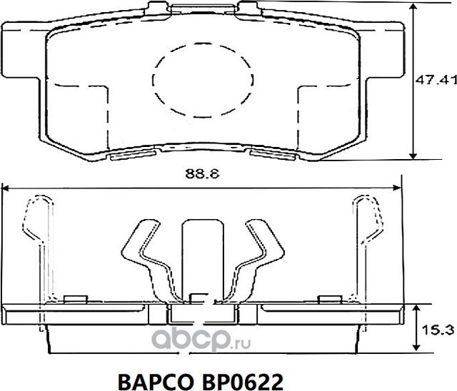 Колодки тормозные дисковые BP0622, (Bapco) Bapco. Артикул BP0622