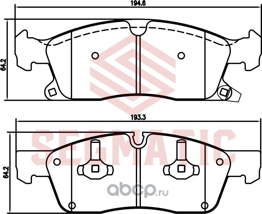 Колодка торм диск пер (Segmatic). Артикул SGBP2680