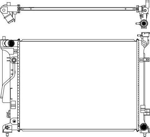 Радиатор охлаждения двигателя Sakura. Артикул 3451-2001