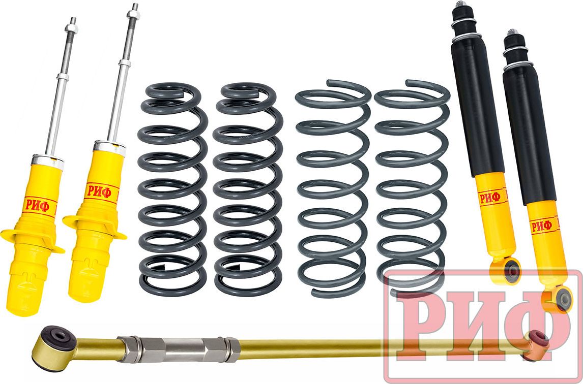 Лифт-комплект РИФ для SsangYong Rexton III 2012-2017, лифт 30 мм, нагрузка - 75 кг. Артикул RIF-REX2-W