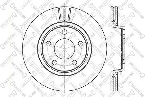 Тормозной диск Stellox передний для Audi A4 I (B5) 1994-2001. Артикул 6020-4762V-SX