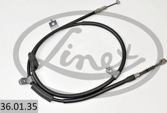Трос ручника (тросик ручного тормоза) Linex правый для Rover 200 III (R3) 1995-2000. Артикул 36.01.35