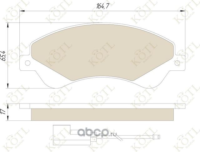 Колодки тормозные дисковые к-т FORD TRANSIT 06- 280/300-Series передние с (Kotl). Артикул 1723kt