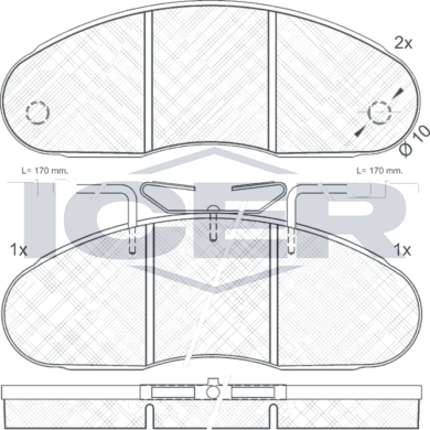 Тормозные колодки Icer. Артикул 140560