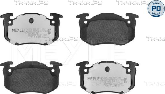 Тормозные колодки Meyle PD задние для Renault Clio I 1990-1998. Артикул 025 209 7311/PD