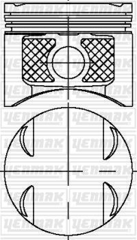 Поршень Yenmak для Renault Modus I 2004-2012. Артикул 31-04177-050
