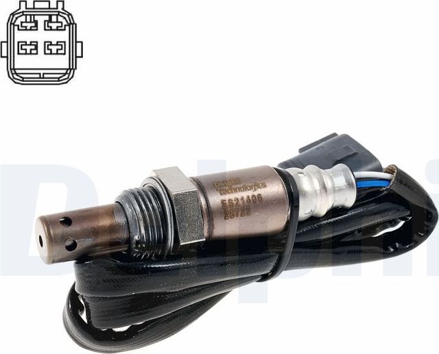 Лямбда-зонд (кислородный датчик) Delphi для Toyota Echo 1999-2005. Артикул ES21406-12B1