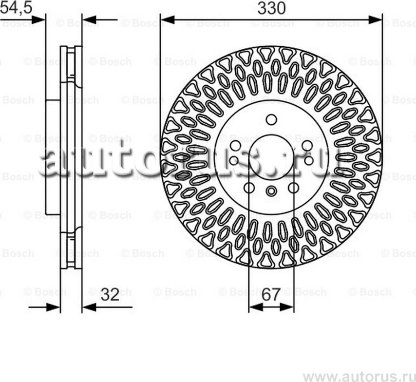 Диск тормозной (Bosch). Артикул 0986479D08