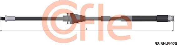 Тормозной шланг Cofle передний для Fiat Punto II 1999-2012. Артикул 92.BH.FI020