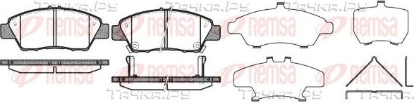 Тормозные колодки Remsa передние для Honda Fit II 2008-2014. Артикул 1358.02