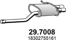 Глушитель Asso для MINI Hatch II (R56) 2006-2010. Артикул 29.7008