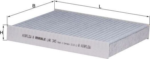 Салонный фильтр Mahle. Артикул LAK 345