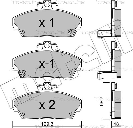 Тормозные колодки Metelli передние для Rover 400 I (R8) 1990-1998. Артикул 22-0174-0