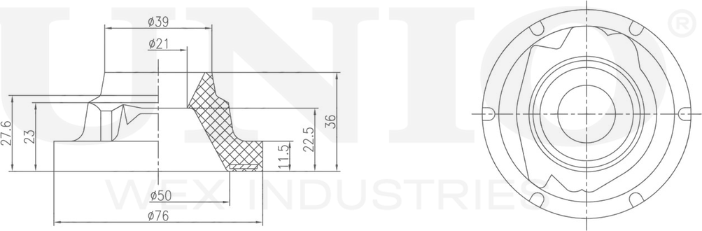 Проставка пружины подвески (Unio). Артикул RMP-16112
