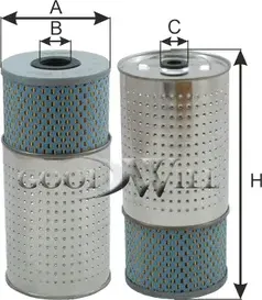 Фильтр масляный MB W123/W126/W460/T1/T2 2.0D-2.9D (Goodwill). Артикул OG224