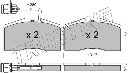 Тормозные колодки Trusting передние для Audi S8 I (D2) 1996-2002. Артикул 907.1