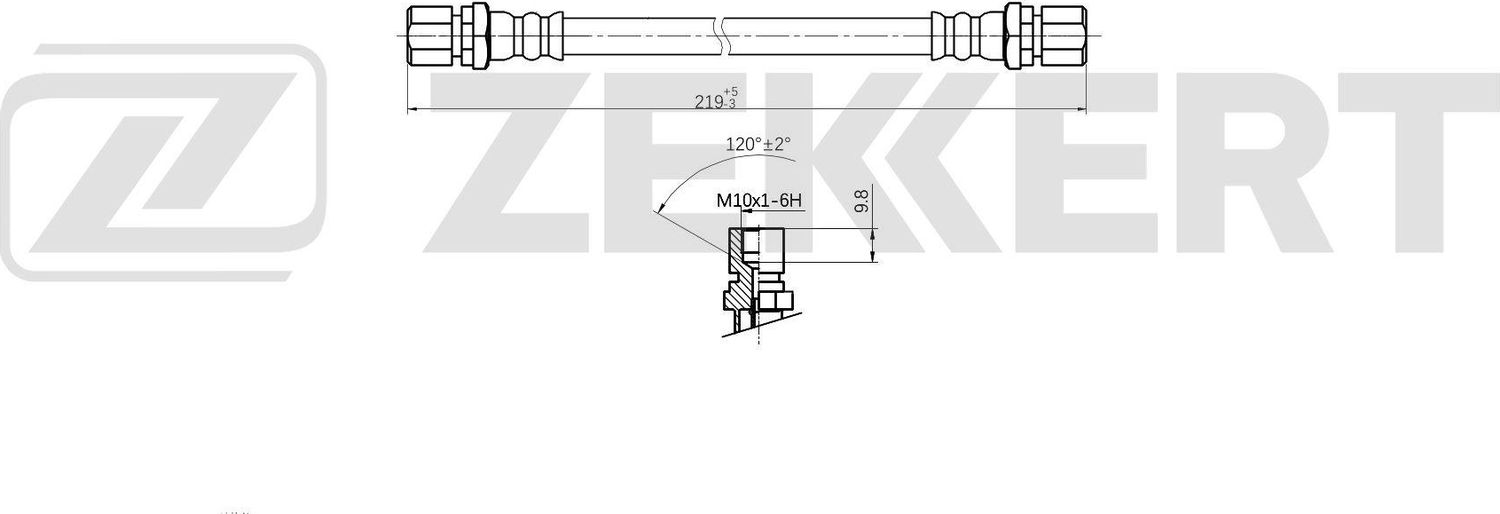 Тормозной шланг Zekkert. Артикул BS-9545