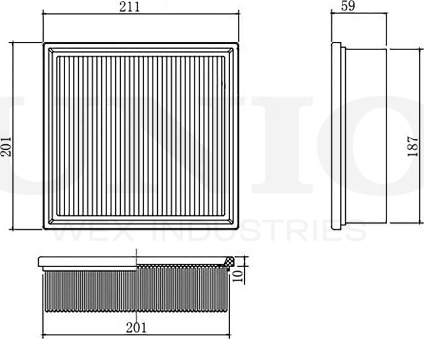 Фильтр воздушный (Unio). Артикул FLT-10026