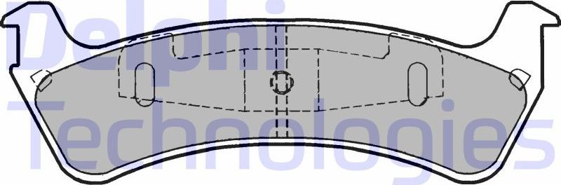 Тормозные колодки Delphi (Low-Metallic). Артикул LP1635