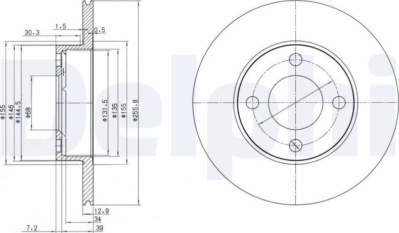 Тормозной диск Delphi. Артикул BG2215