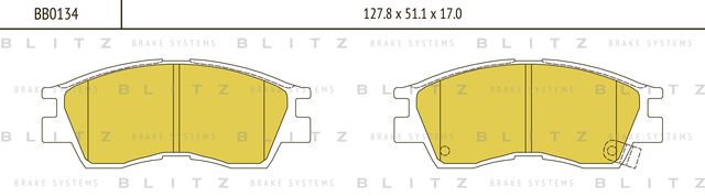Колодки тормозные MITSUBISHI GALANT/SIGMA 90- перед. (Blitz). Артикул BB0134