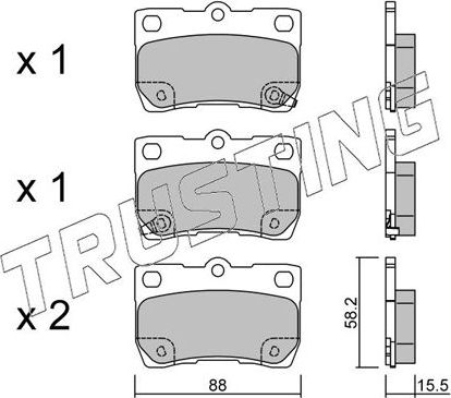 Тормозные колодки Trusting. Артикул 777.0