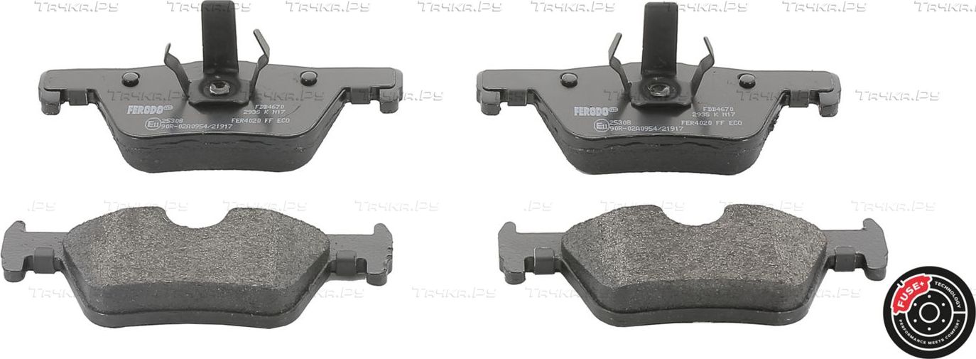 Тормозные колодки Ferodo FUSE+ Technology. Артикул FDB4670