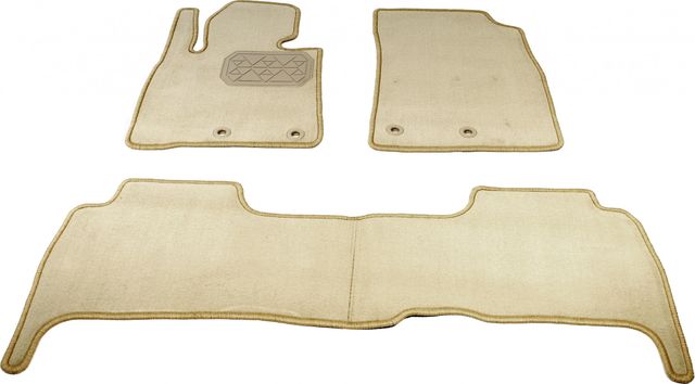 Коврики текстильные Норпласт для салона Toyota Land Cruiser 200 5 мест 2012-2021 Бежевые. Артикул NPL-VTe-880-414-B