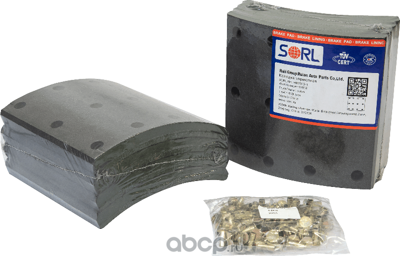 HM5602_накладка тормозная! к-т 8шт+заклепки 96шт 410x175 STD (19938)/ VOLVO (Sorl). Артикул HM5602