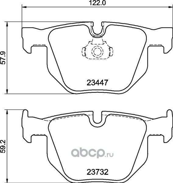 Колодки тормозные BMW задние (4шт.) TEXTAR. Артикул 2344711