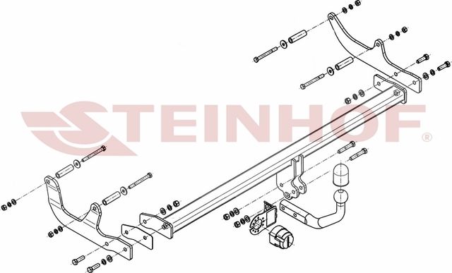 Фаркоп Steinhof для Renault Fluence седан 2010-2026. Артикул R-039