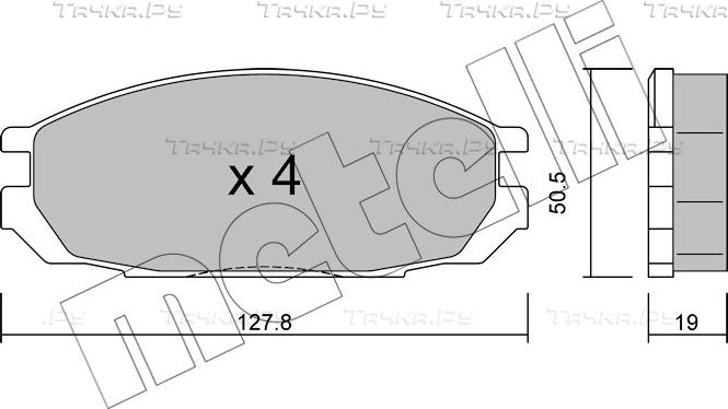 Тормозные колодки Metelli. Артикул 22-0409-0