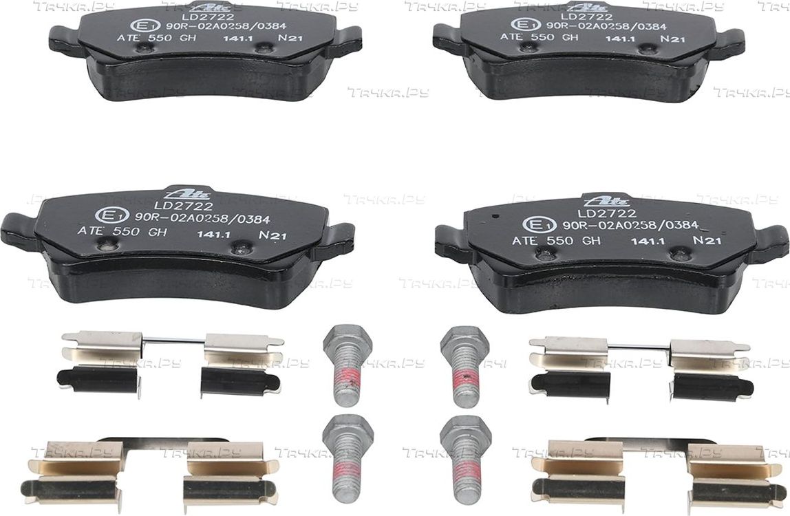 Тормозные колодки ATE Ceramic задние для Volvo S60 II 2010-2018. Артикул 13.0470-2722.2