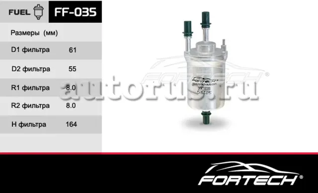 Фильтр топливный AUDI: A3  Cabriolet 03, TT  (Fortech). Артикул FF035