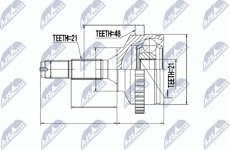 Шрус внутренний (граната) NTY. Артикул NPZ-PE-017