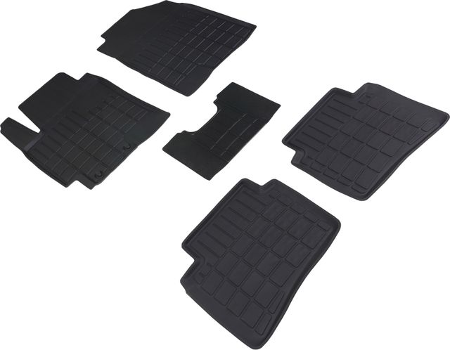 Коврики резиновые 3D Seintex для салона с низким бортом Kia Rio (вкл. X-Line) IV 2017-2026. Артикул 88424