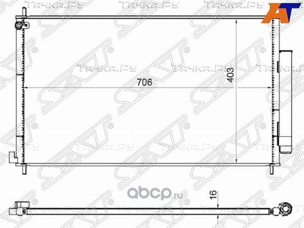 Радиатор кондиционера HONDA CR-V 2.4 12- (SAT). Артикул STHD683940