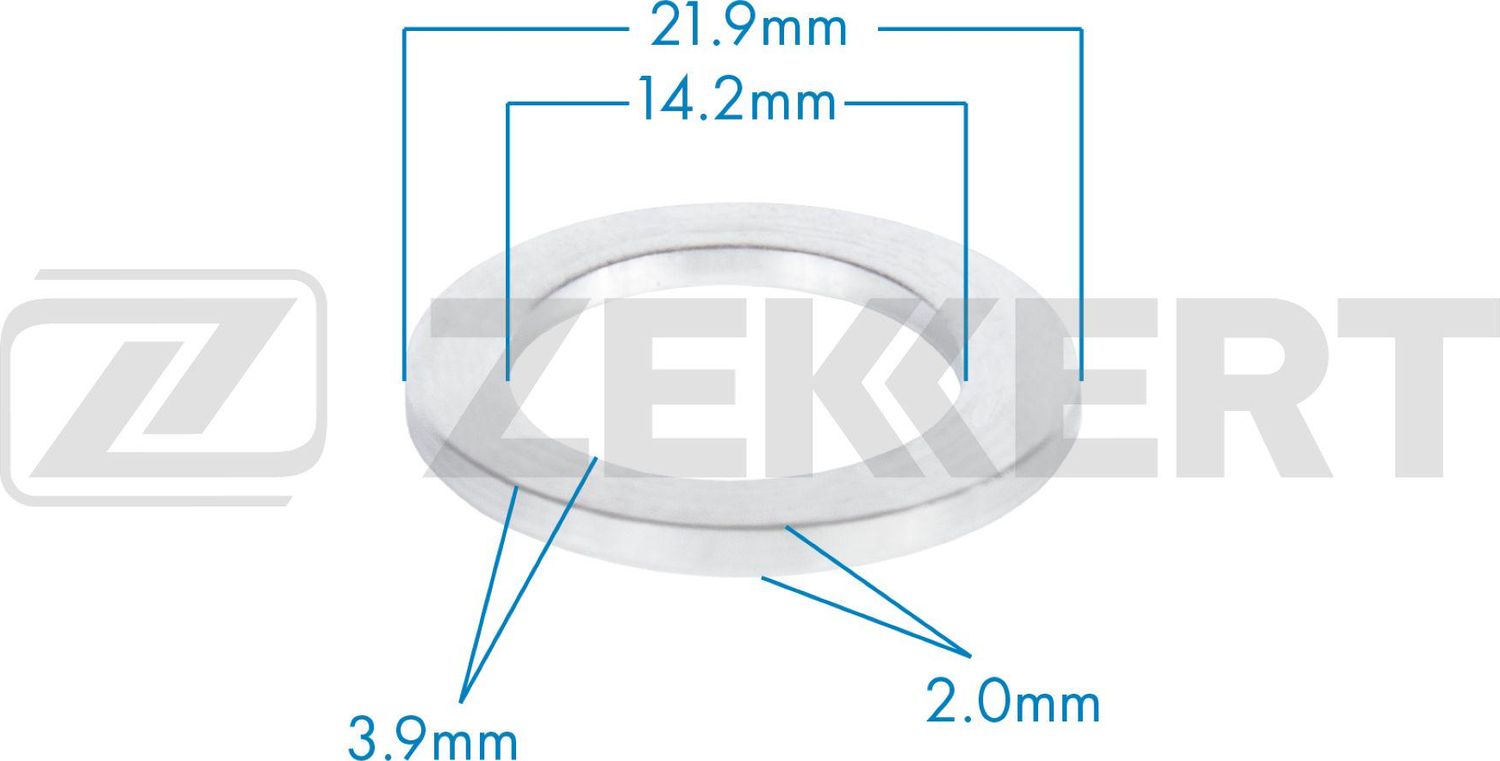 Шайба Ford  Genesis  Honda  Hyundai  Kia  Land Rover  Suzuki (миним. кол-во заказа 10 шт) Zekkert (алюминий). Артикул BE-3667