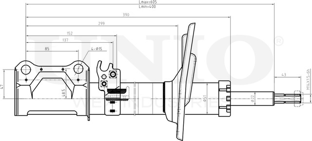 Амортизатор подвески (Unio). Артикул SAB-10341