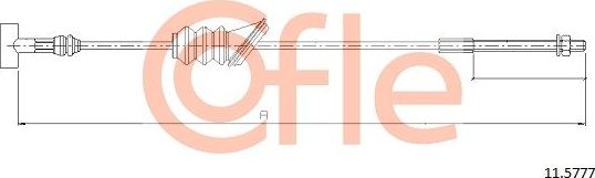 Трос ручника (тросик ручного тормоза) Cofle передний для Fiat Multipla I 2002-2010. Артикул 11.5777