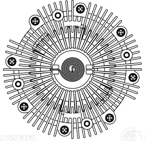 Муфта (вискомуфта) вентилятора Luzar. Артикул LMC 1942