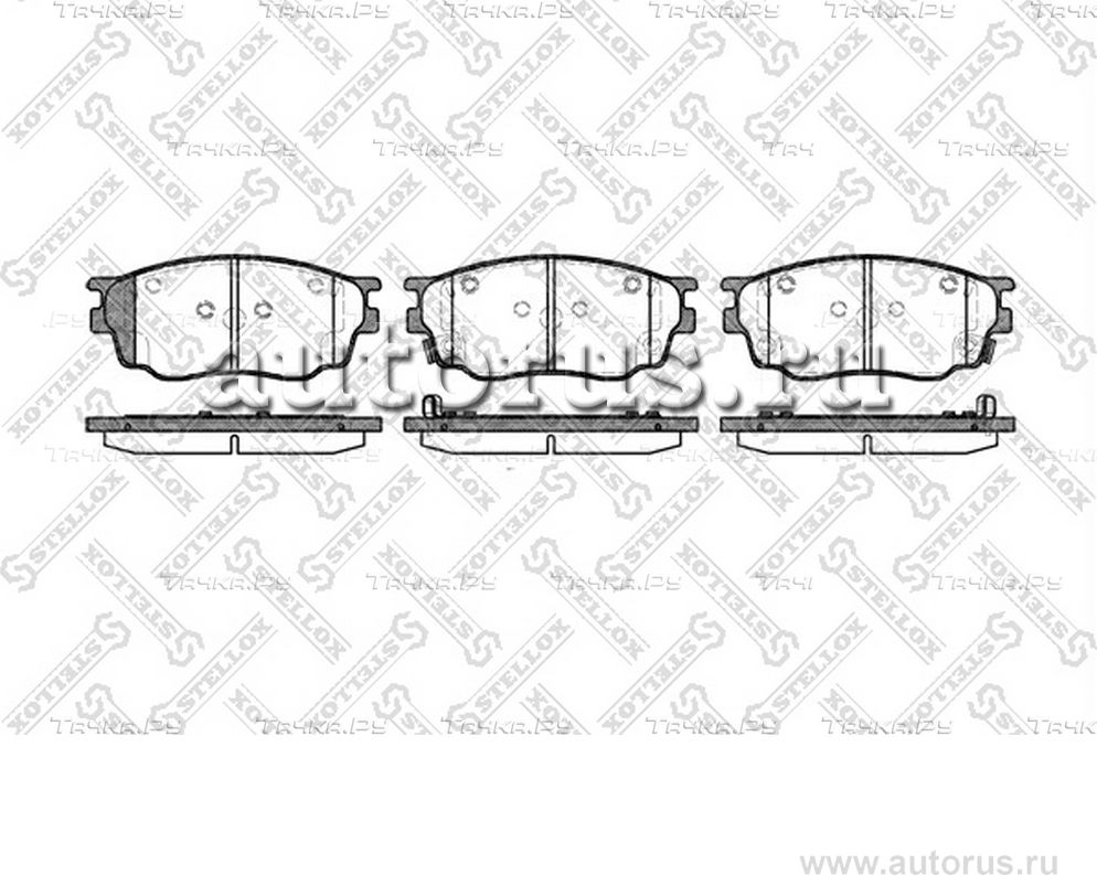 Тормозные колодки Stellox передние для Mazda 6 II (GH) 2007-2013. Артикул 811 022-SX