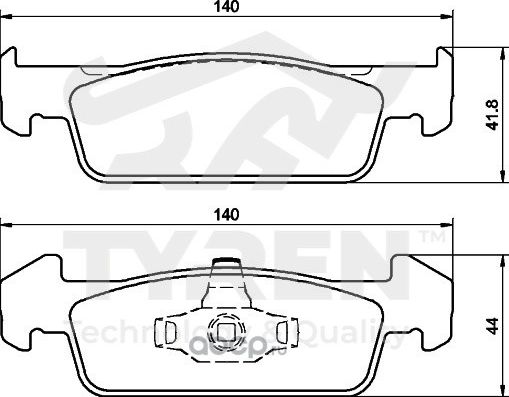 Колодки тормозные дисковые | перед | (Tyren). Артикул TYR1217991