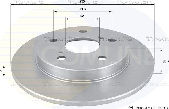Тормозной диск Comline COATED. Артикул ADC01145