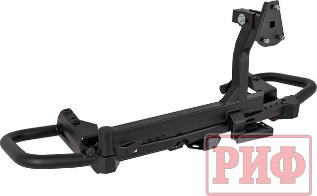 Бампер силовой РИФ задний c квадратом под фаркоп и калиткой, стандарт для Toyota Land Cruiser 200 2007-2015. Артикул RIF200-21076