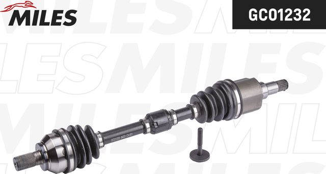 Полуось (привод в сборе, приводной вал) Miles передняя левая для Ford Focus II 2004-2012. Артикул GC01232
