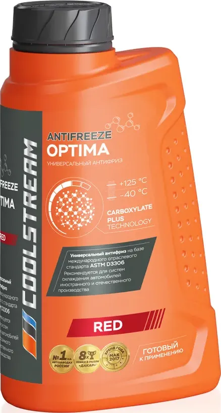 Антифриз CoolStream Optima Red готовый (красный) 1кг Coolstream. Артикул CS-010701-RD