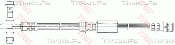 Тормозной шланг TRW передний правый/левый для Volkswagen Touran II 2010-2015. Артикул PHD1014
